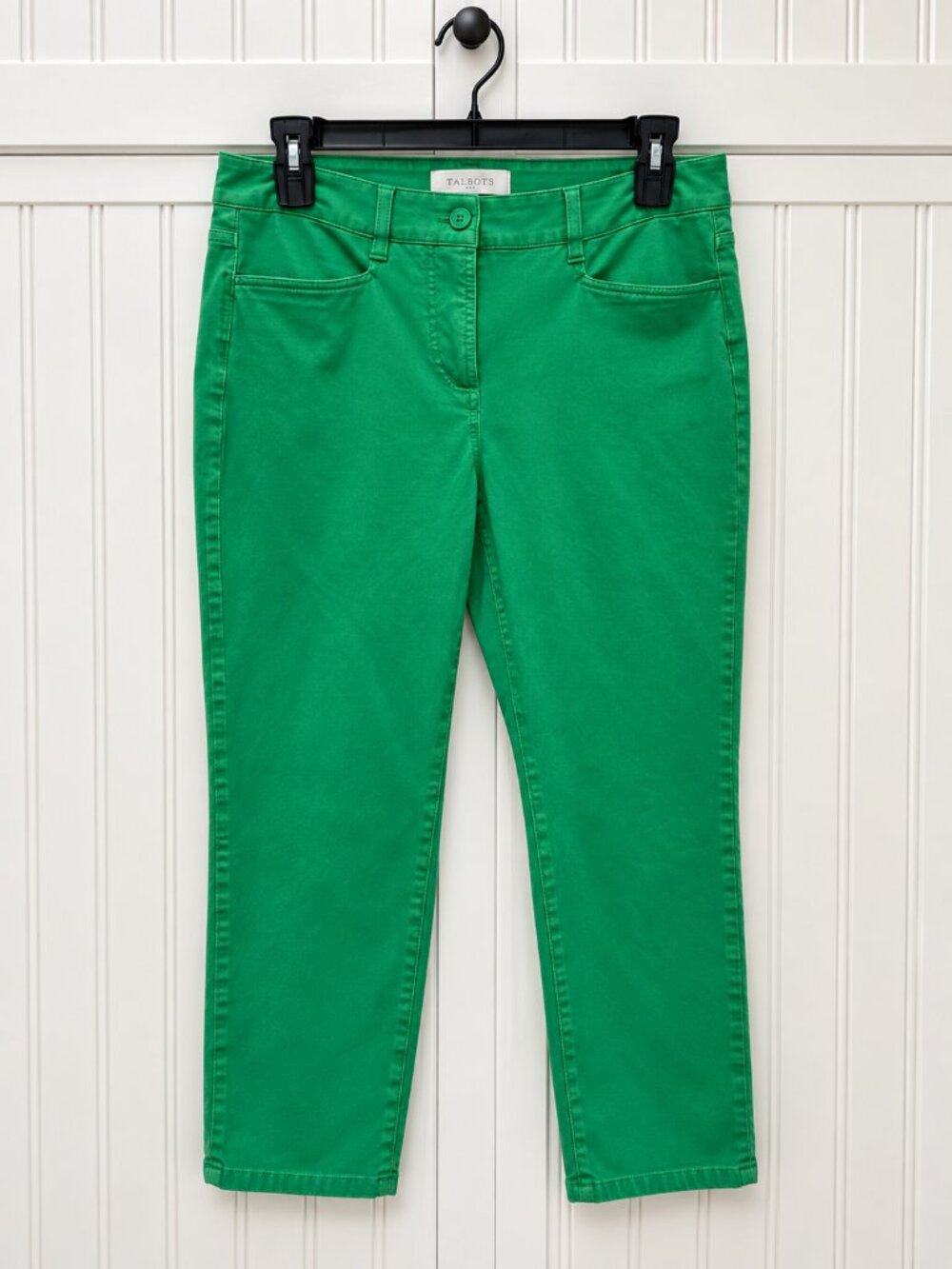 Talbots Kelly Green Stretch Slim Leg Pants Women’s Size 6 - Picture 1 of 3